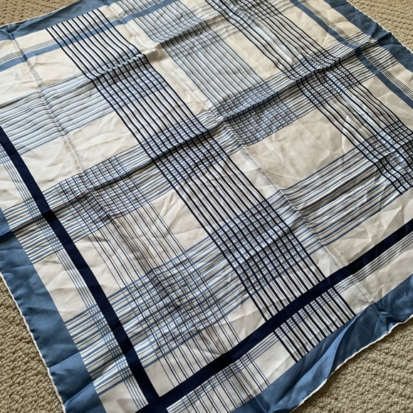 Elizabeth Roma Plaid Silk Scarf - Picture 9 of 12